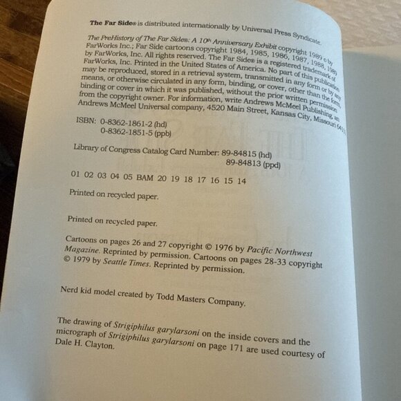 Pre-History Of The Far Side: 10th Anniversary Exhibit by Larson, Gary Paperback - Picture 8 of 8